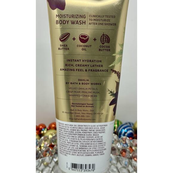 Bath & Body Works Dahlia Moisturizing Body Wash Shea Cocoa Butter 10 fl oz New - Picture 4 of 5